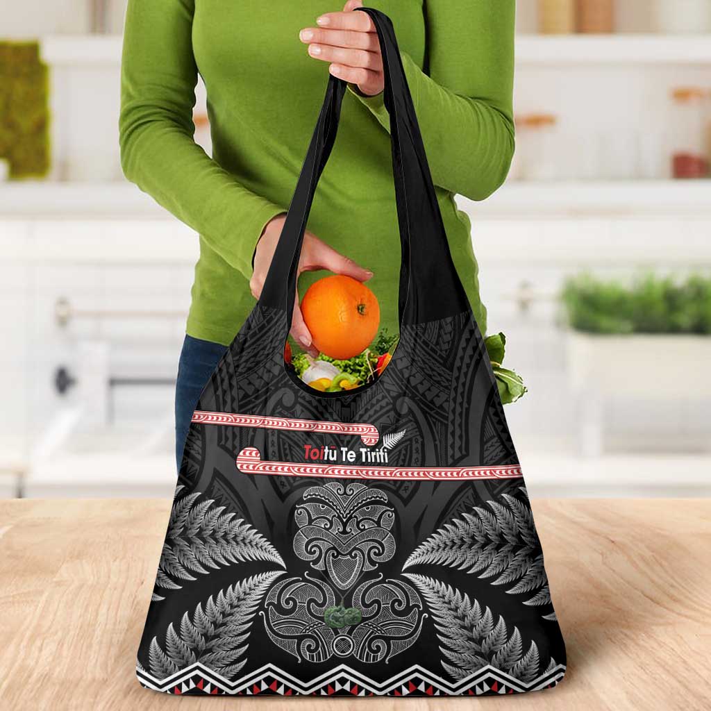 Aotearoa Toitu Te Tiriti Grocery Bag Stand Together! Stand Stronger! - NZ Tiki LT14 - Polynesian Pride