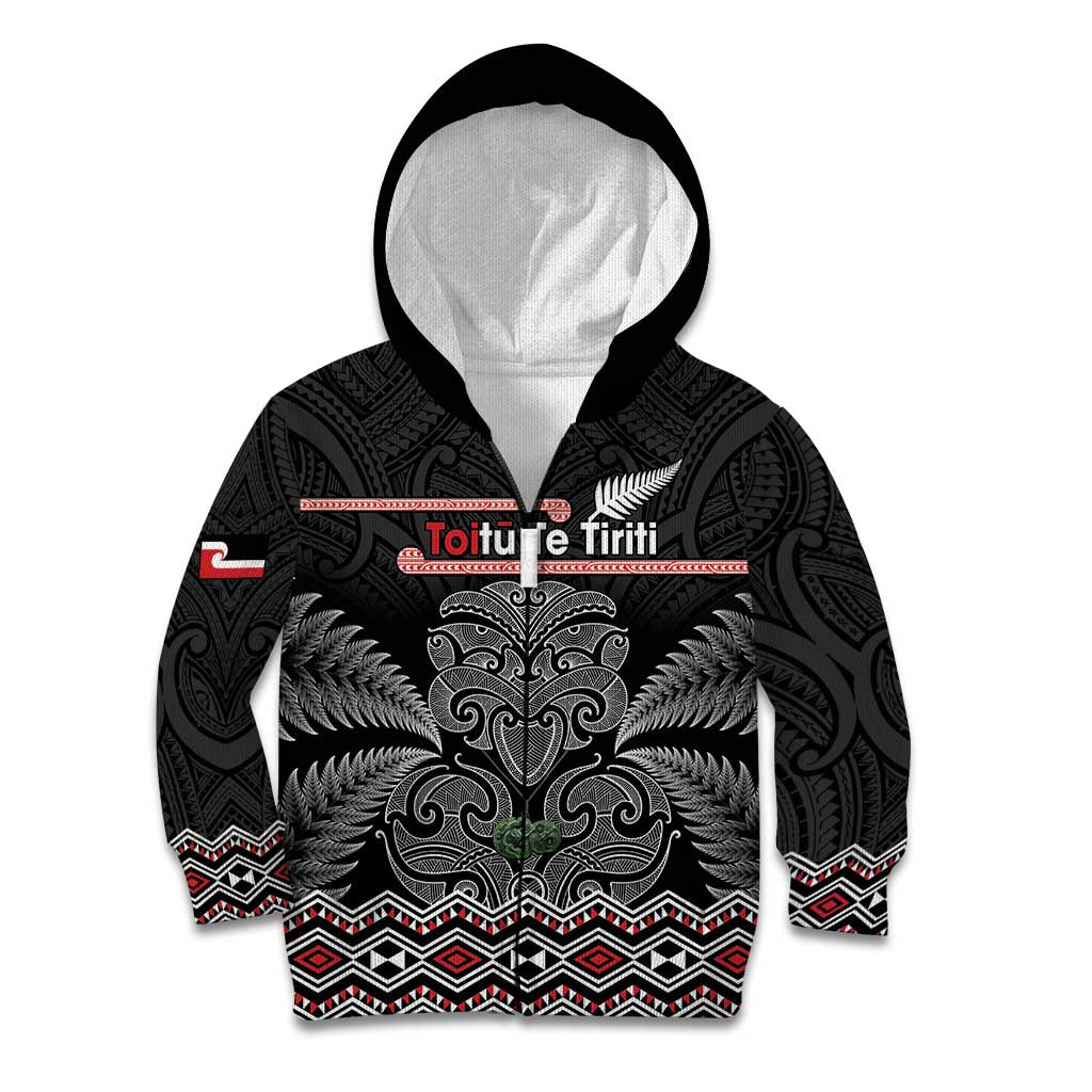 Aotearoa Toitu Te Tiriti Kid Hoodie Stand Together! Stand Stronger! - NZ Tiki