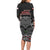 Aotearoa Toitu Te Tiriti Long Sleeve Bodycon Dress Stand Together! Stand Stronger! - NZ Tiki