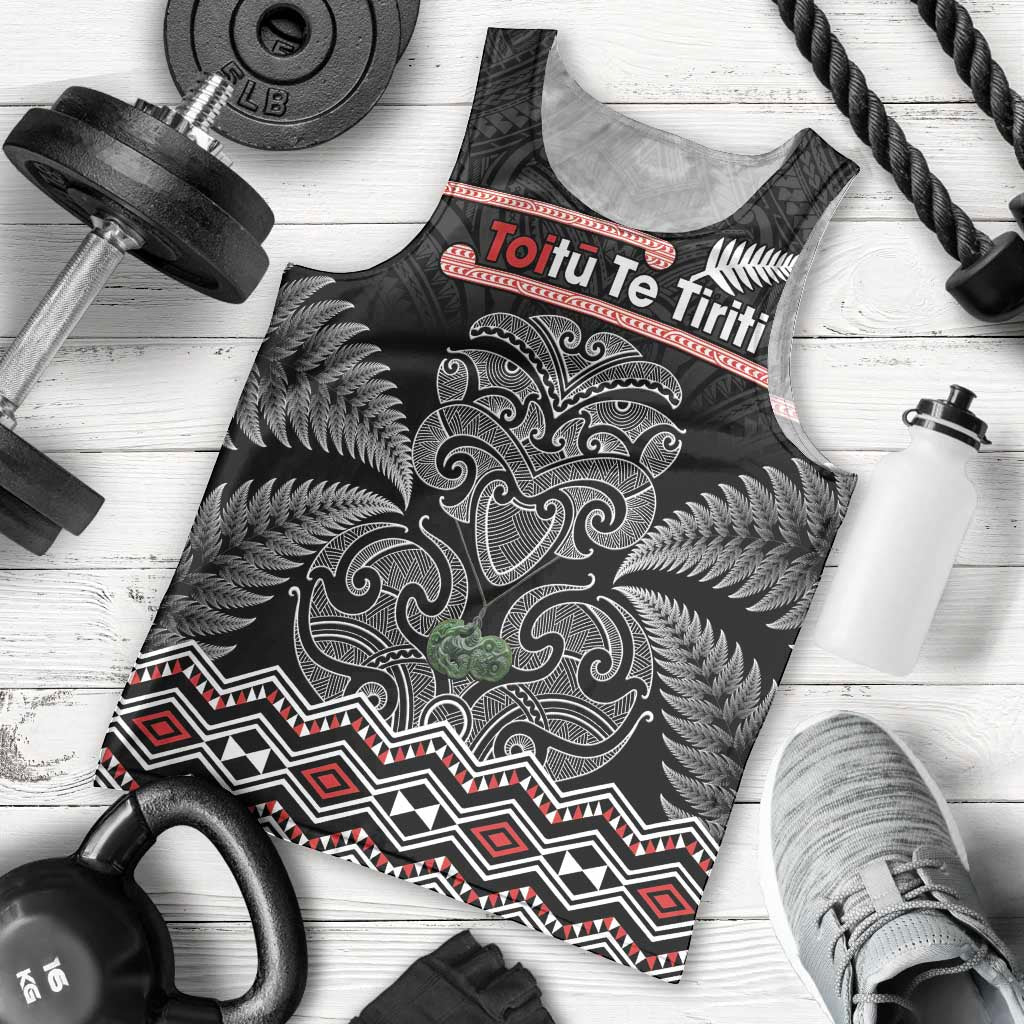 Aotearoa Toitu Te Tiriti Men Tank Top Stand Together! Stand Stronger! - NZ Tiki LT14 - Polynesian Pride