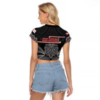 Aotearoa Toitu Te Tiriti Raglan Cropped T Shirt Stand Together! Stand Stronger! - NZ Tiki LT14 - Polynesian Pride