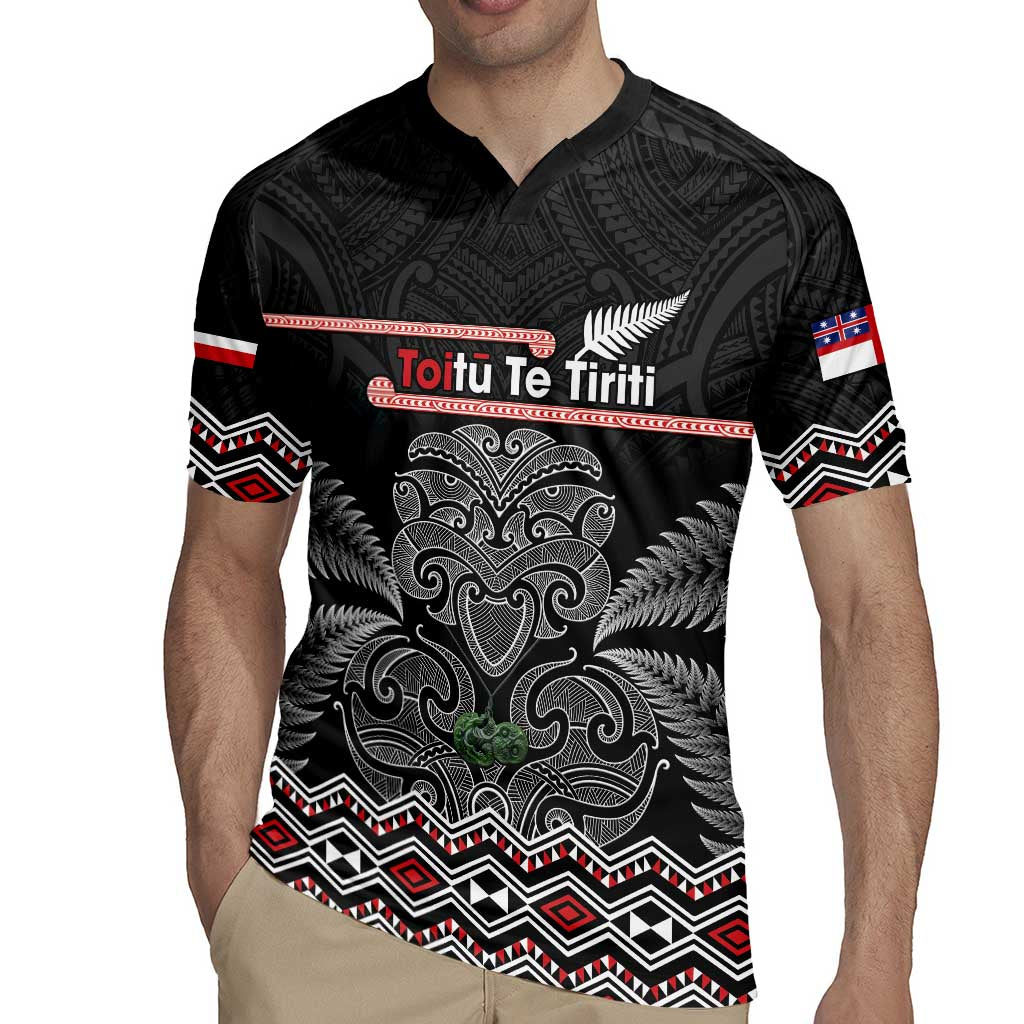 Aotearoa Toitu Te Tiriti Rugby Jersey Stand Together! Stand Stronger! - NZ Tiki LT14 - Polynesian Pride