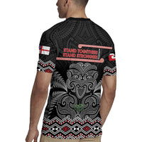 Aotearoa Toitu Te Tiriti Rugby Jersey Stand Together! Stand Stronger! - NZ Tiki LT14 - Polynesian Pride
