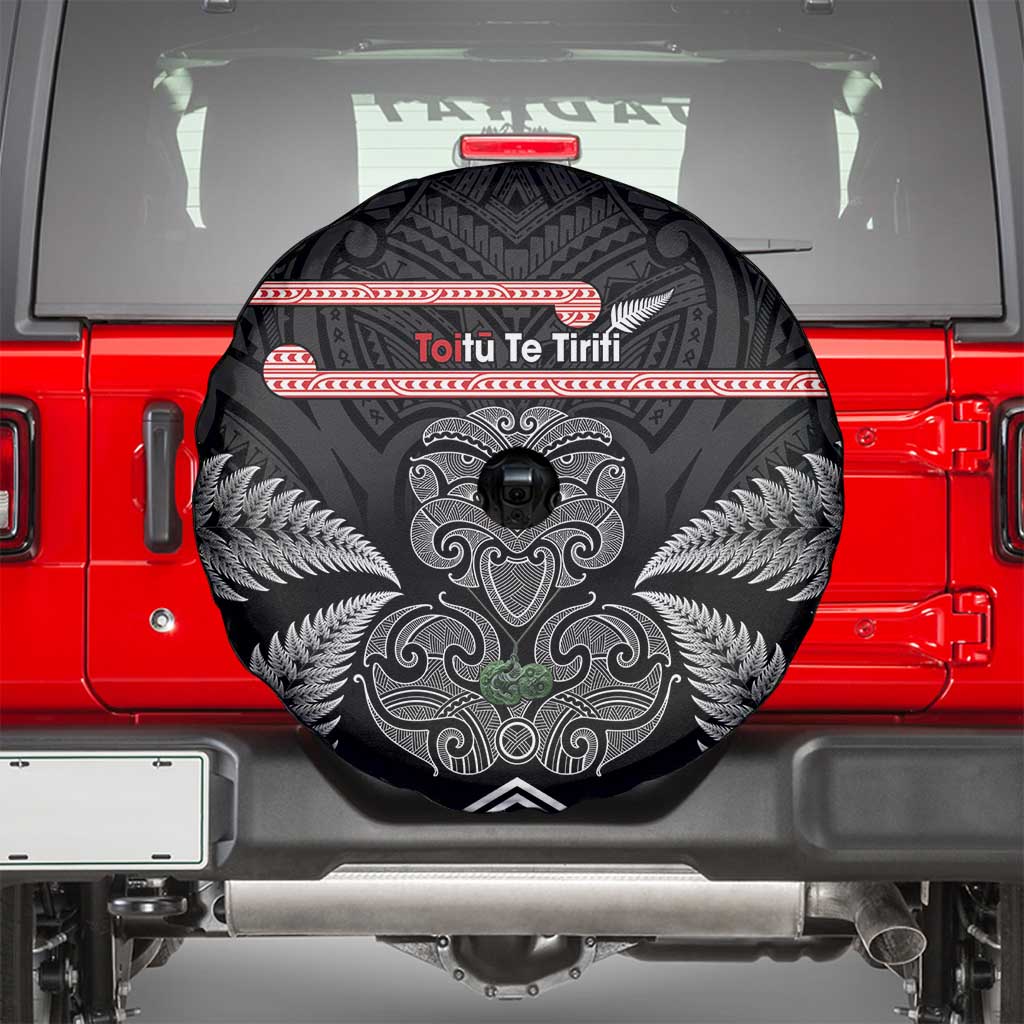 Aotearoa Toitu Te Tiriti Spare Tire Cover Stand Together! Stand Stronger! - NZ Tiki LT14 - Polynesian Pride