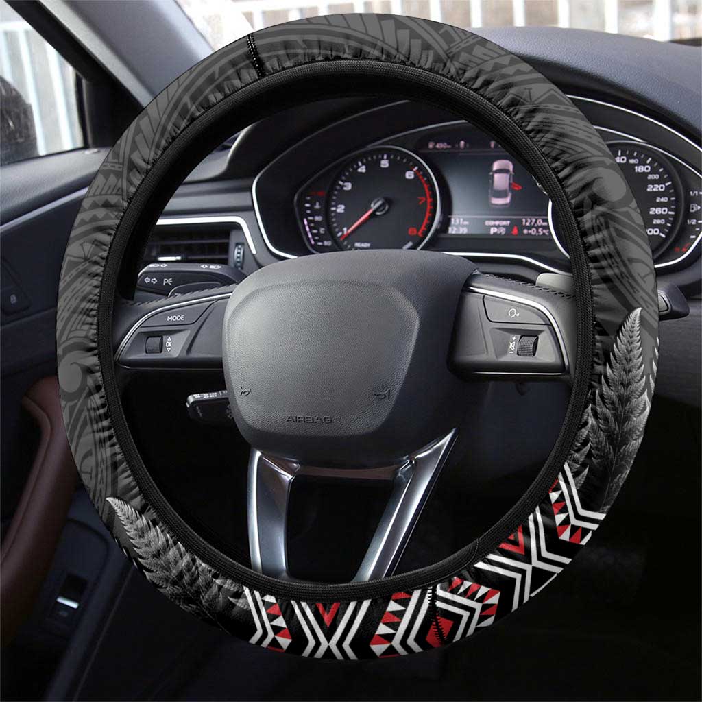 Aotearoa Toitu Te Tiriti Steering Wheel Cover Stand Together! Stand Stronger! - NZ Tiki LT14 - Polynesian Pride