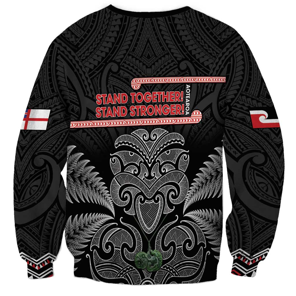 Aotearoa Toitu Te Tiriti Sweatshirt Stand Together! Stand Stronger! - NZ Tiki LT14 - Polynesian Pride