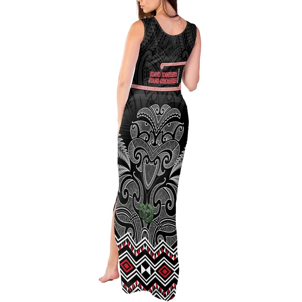 Aotearoa Toitu Te Tiriti Tank Maxi Dress Stand Together! Stand Stronger! - NZ Tiki LT14 - Polynesian Pride