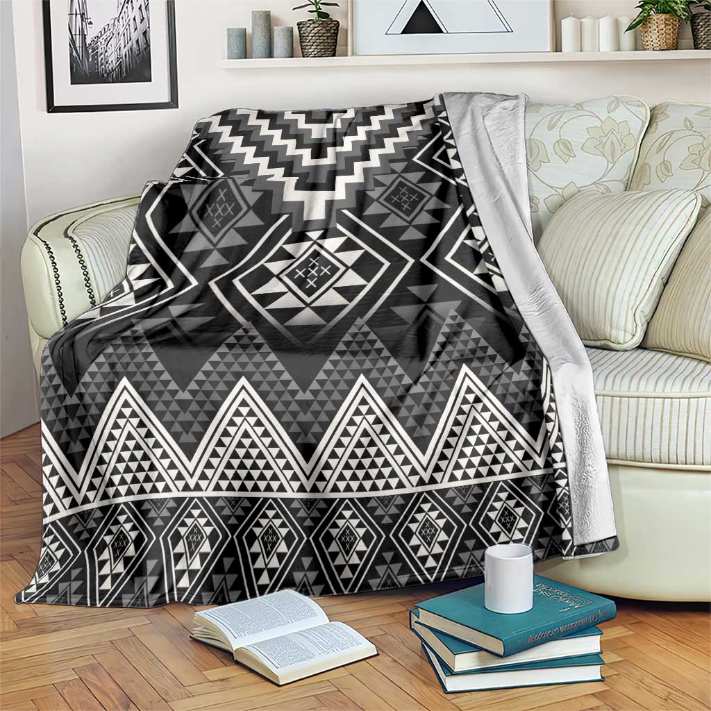 Black Taniko Aotearoa Blanket Niho Taniwha Mix Poutama