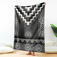 Black Taniko Aotearoa Blanket Niho Taniwha Mix Poutama LT14 - Polynesian Pride