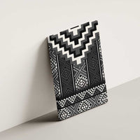 Black Taniko Aotearoa Canvas Wall Art Niho Taniwha Mix Poutama LT14 - Polynesian Pride