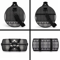 Black Taniko Motifs Aotearoa Duffle Bag Niho Taniwha Mix Poutama LT14 - Polynesian Pride