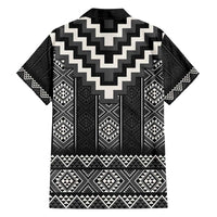 Black Taniko Aotearoa Family Matching Long Sleeve Bodycon Dress and Hawaiian Shirt Niho Taniwha Mix Poutama LT14