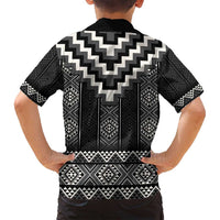 Black Taniko Aotearoa Family Matching Tank Maxi Dress and Hawaiian Shirt Niho Taniwha Mix Poutama LT14 - Polynesian Pride