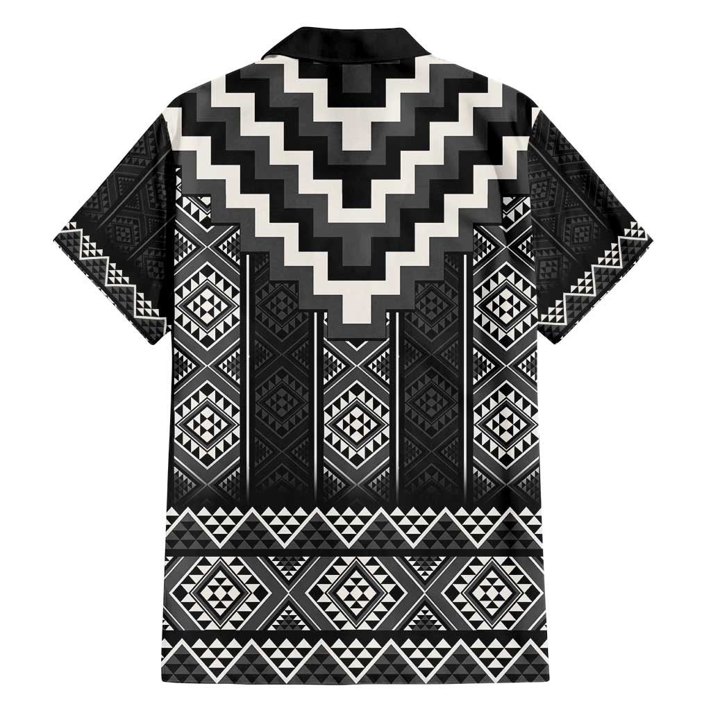 Black Taniko Aotearoa Family Matching Tank Maxi Dress and Hawaiian Shirt Niho Taniwha Mix Poutama LT14 - Polynesian Pride