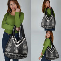 Black Taniko Aotearoa Grocery Bag Niho Taniwha Mix Poutama LT14 - Polynesian Pride