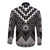 Black Taniko Aotearoa Long Sleeve Button Shirt Niho Taniwha Mix Poutama