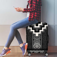 Black Taniko Aotearoa Luggage Cover Niho Taniwha Mix Poutama LT14