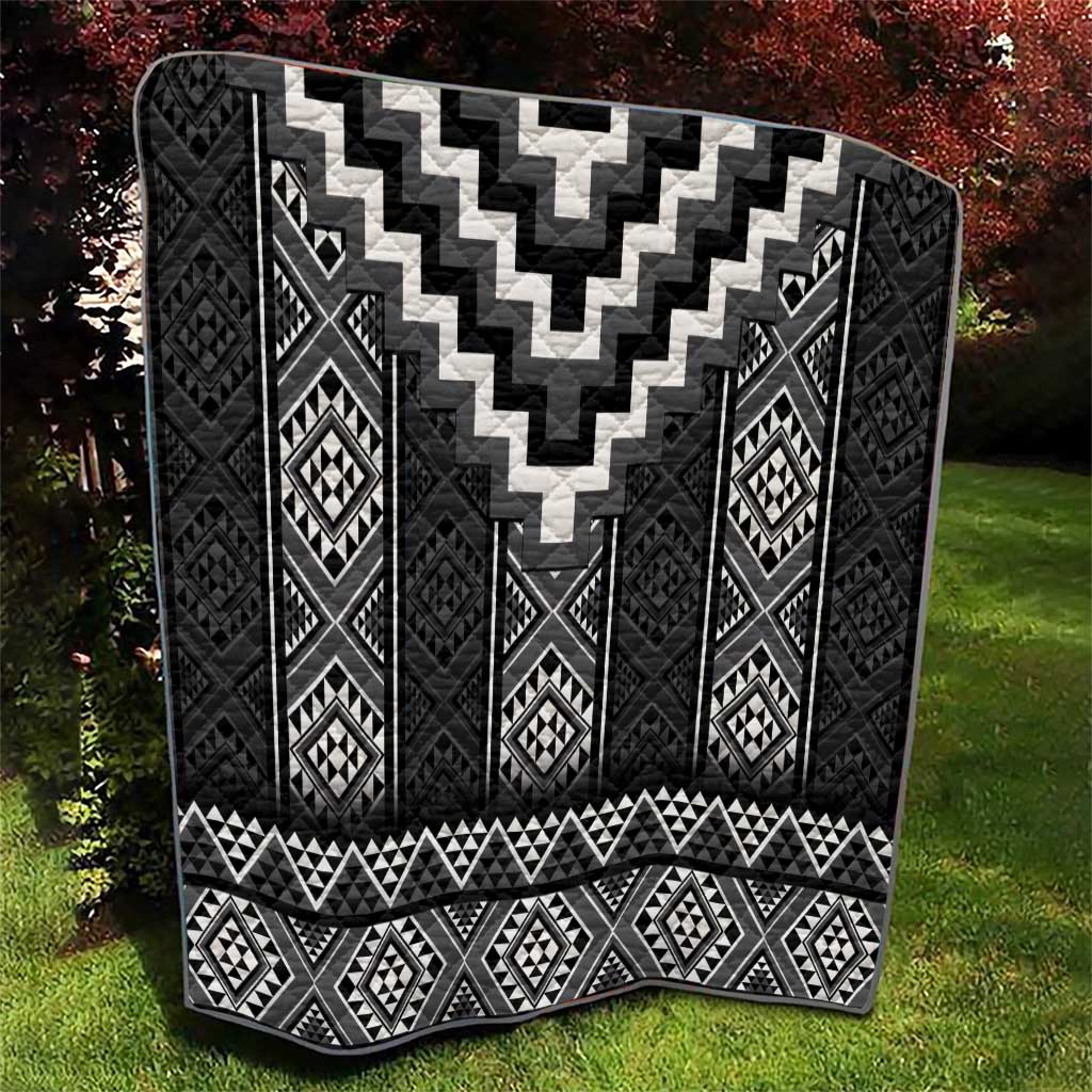 Black Taniko Aotearoa Quilt Niho Taniwha Mix Poutama LT14