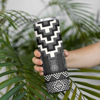 Black Taniko Aotearoa Skinny Tumbler Niho Taniwha Mix Poutama LT14