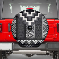 Black Taniko Aotearoa Spare Tire Cover Niho Taniwha Mix Poutama LT14 - Polynesian Pride
