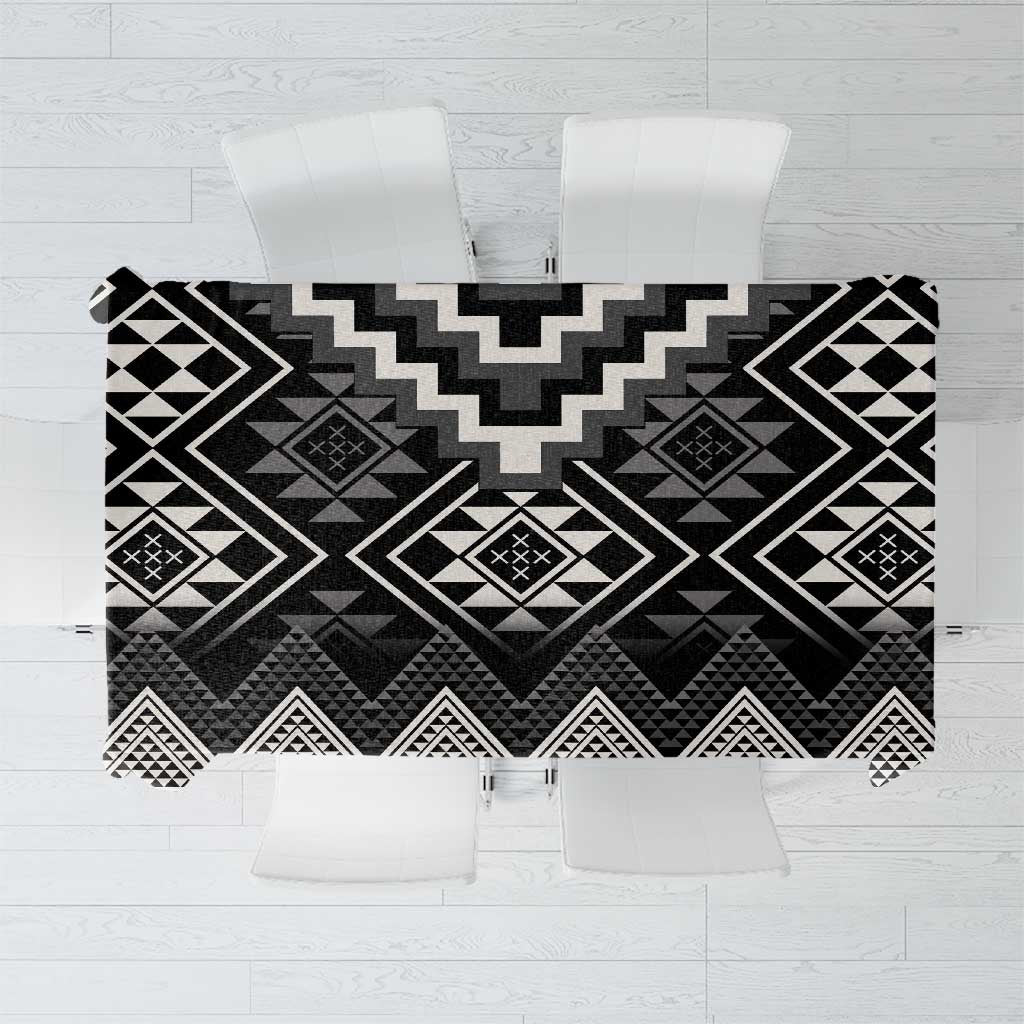 Black Taniko Aotearoa Tablecloth Niho Taniwha Mix Poutama