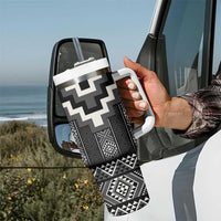 Black Taniko Aotearoa Tumbler With Handle Niho Taniwha Mix Poutama LT14
