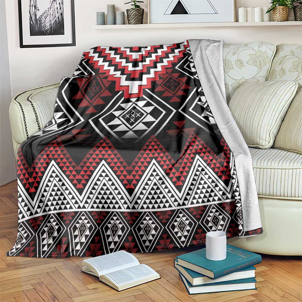 Red Taniko Aotearoa Blanket Niho Taniwha Mix Poutama