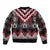 Red Taniko Aotearoa Bomber Jacket Niho Taniwha Mix Poutama