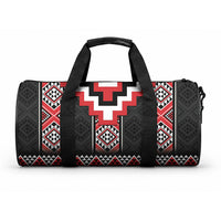 Red Taniko Motifs Aotearoa Duffle Bag Niho Taniwha Mix Poutama LT14 One size Red - Polynesian Pride
