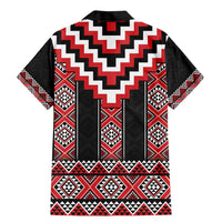Red Taniko Aotearoa Family Matching Mermaid Dress and Hawaiian Shirt Niho Taniwha Mix Poutama LT14