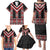 Red Taniko Aotearoa Family Matching Puletasi and Hawaiian Shirt Niho Taniwha Mix Poutama LT14