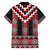 Red Taniko Aotearoa Family Matching Short Sleeve Bodycon Dress and Hawaiian Shirt Niho Taniwha Mix Poutama LT14