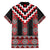 Red Taniko Aotearoa Hawaiian Shirt Niho Taniwha Mix Poutama