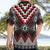 Red Taniko Aotearoa Hawaiian Shirt Niho Taniwha Mix Poutama