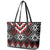 Red Taniko Aotearoa Leather Tote Bag Niho Taniwha Mix Poutama