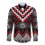 Red Taniko Aotearoa Long Sleeve Button Shirt Niho Taniwha Mix Poutama