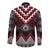 Red Taniko Aotearoa Long Sleeve Button Shirt Niho Taniwha Mix Poutama