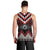 Red Taniko Aotearoa Men Tank Top Niho Taniwha Mix Poutama