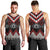 Red Taniko Aotearoa Men Tank Top Niho Taniwha Mix Poutama