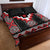 Red Taniko Aotearoa Quilt Bed Set Niho Taniwha Mix Poutama LT14