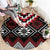 Red Taniko Aotearoa Round Carpet Niho Taniwha Mix Poutama