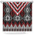 Red Taniko Aotearoa Shower Curtain Niho Taniwha Mix Poutama