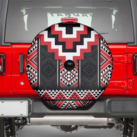 Red Taniko Aotearoa Spare Tire Cover Niho Taniwha Mix Poutama LT14 - Polynesian Pride
