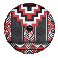 Red Taniko Aotearoa Spare Tire Cover Niho Taniwha Mix Poutama LT14 - Polynesian Pride
