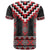 Red Taniko Aotearoa T Shirt Niho Taniwha Mix Poutama LT14