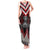 Red Taniko Aotearoa Tank Maxi Dress Niho Taniwha Mix Poutama