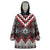 Red Taniko Aotearoa Wearable Blanket Hoodie Niho Taniwha Mix Poutama