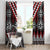 Red Taniko Aotearoa Window Curtain Niho Taniwha Mix Poutama