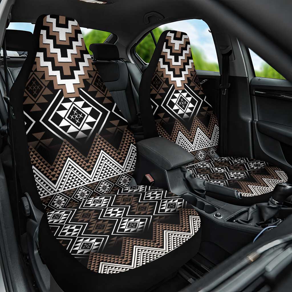 Brown Taniko Aotearoa Car Seat Cover Niho Taniwha Mix Poutama