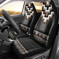Brown Taniko Aotearoa Car Seat Cover Niho Taniwha Mix Poutama LT14
